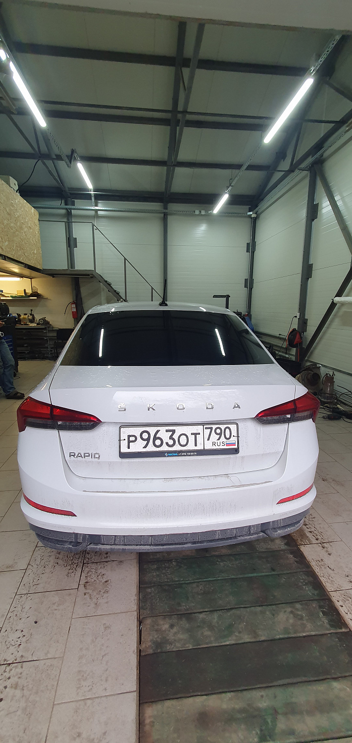 Установка тяговых педалей на Skoda Rapid (механика, 3шт.)